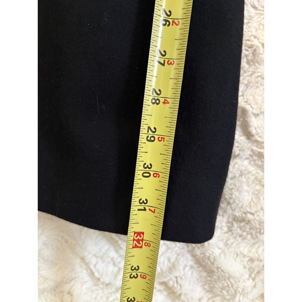 Kenneth Cole New York Black Wool Blend Swing Coat Size 8 Hooded Funnel Neck - Picture 8 of 8